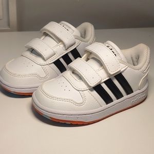 Adidas Hoops 2.0 Toddler Basketball Shoes White 6K
